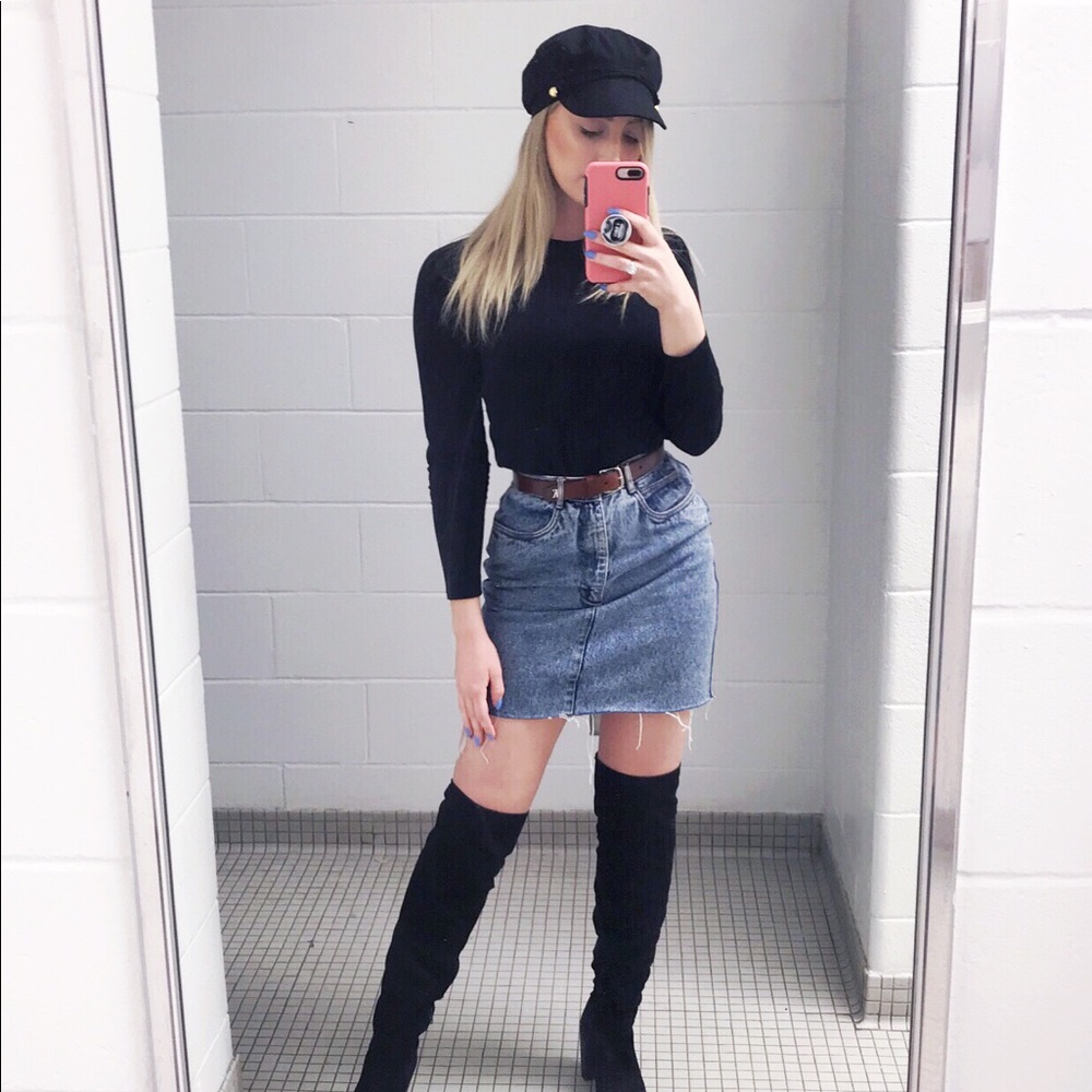 Vintage Cutoff Denim Mini-skirt ✨